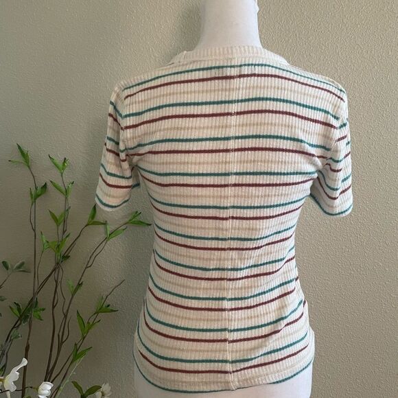 Abercrombie & Fitch Stripped Tee Crew Neck Shirt | Size S - Picture 6 of 10